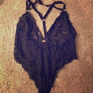 One piece lingerie VS black